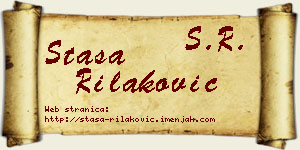 Staša Rilaković vizit kartica